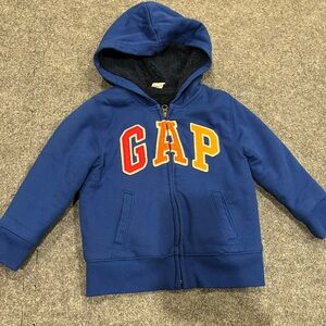 Super warm baby GAP zippered hooded sweatshirt